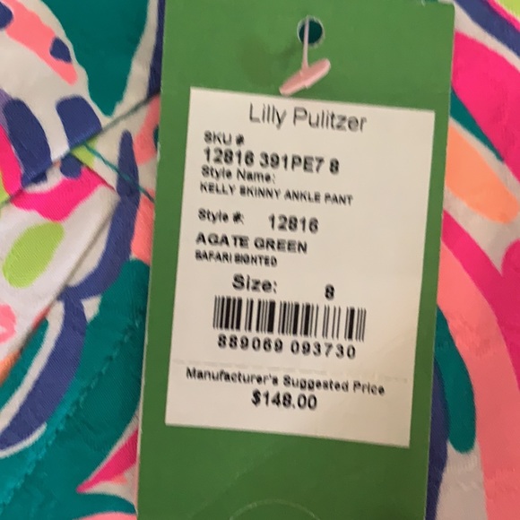 Lilly Safari Sighted Agate Green Kelly Skinny Ankle pant 💕🌸 - Picture 3 of 3